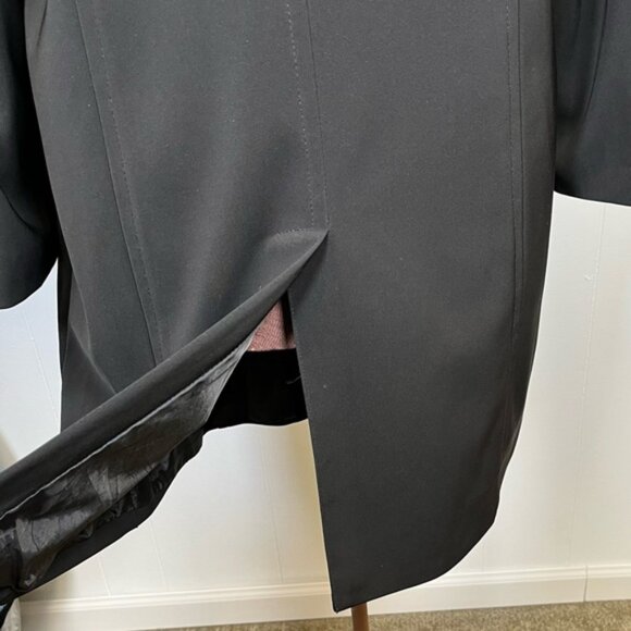 London Fog Women's Black Trench Coat Rain Coat Topper Size Medium - Picture 8 of 13